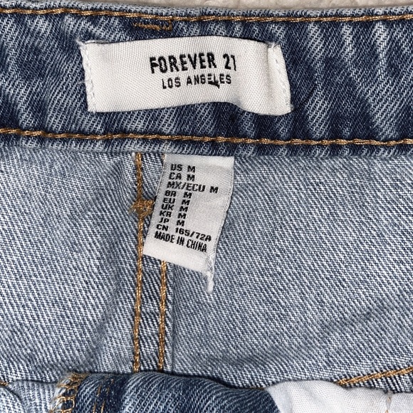 FOREVER21 Ripped Jean Mini Skirt - Picture 5 of 5